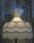 victorian, crown, capodimonte, almpshade, restored, silk, sewn, original, trim