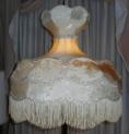 victorian, crown, capodimonte, large, lampshade, damaged